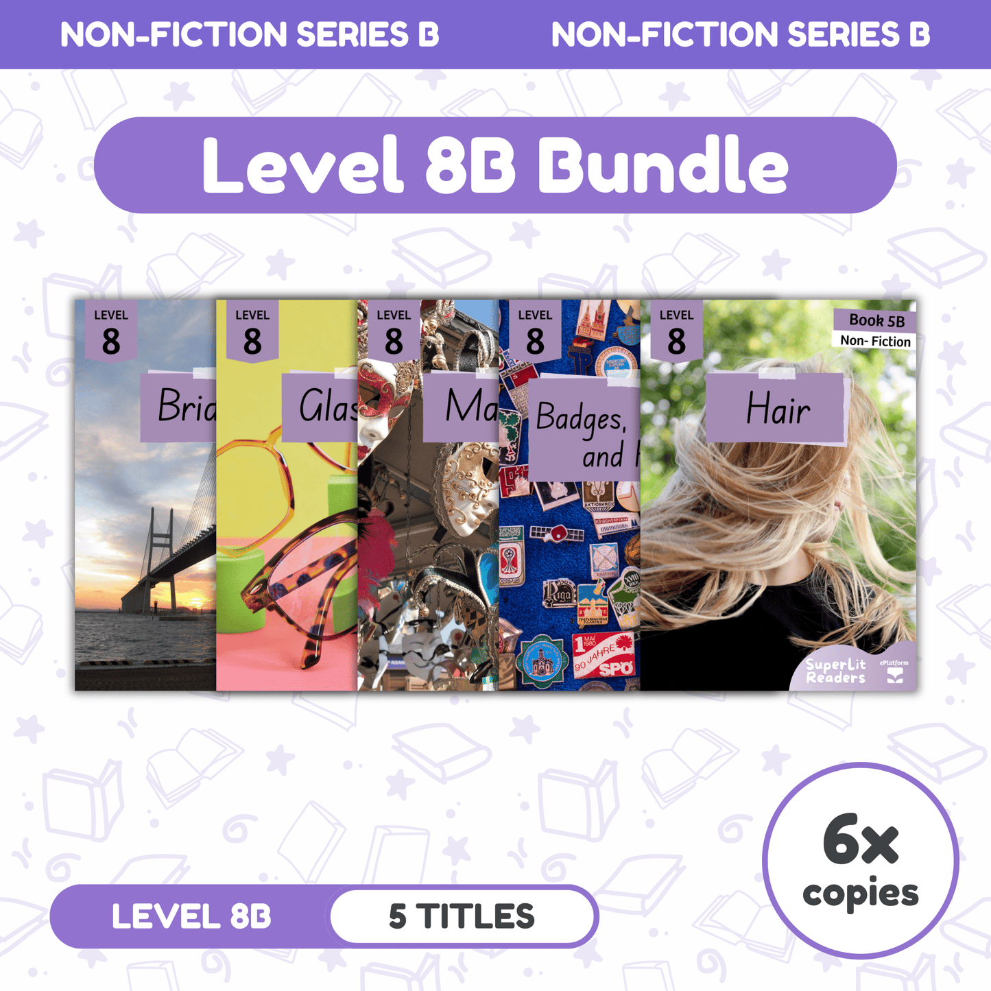 SuperLit Phonics Decodable Readers Non Fiction Level 8B Six Sets