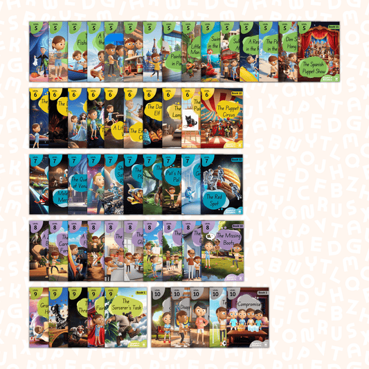 SuperLit Phonics Decodable Readers - Fiction Levels 5-10 Book Covers