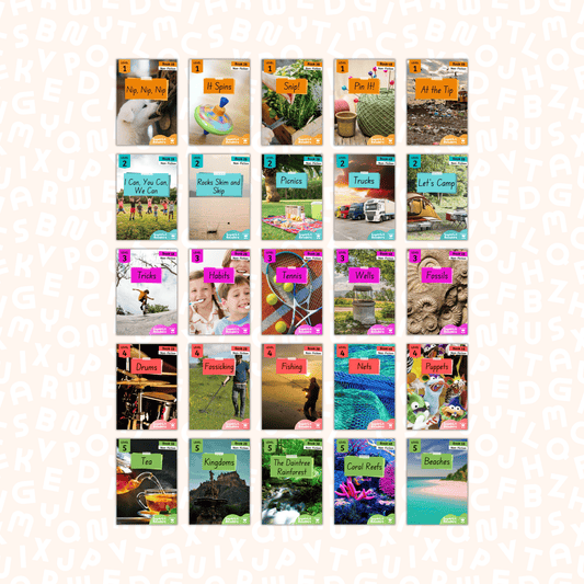 SuperLit Phonics Decodable Readers - Non-Fiction Series B Levels 1-5 Book Covers