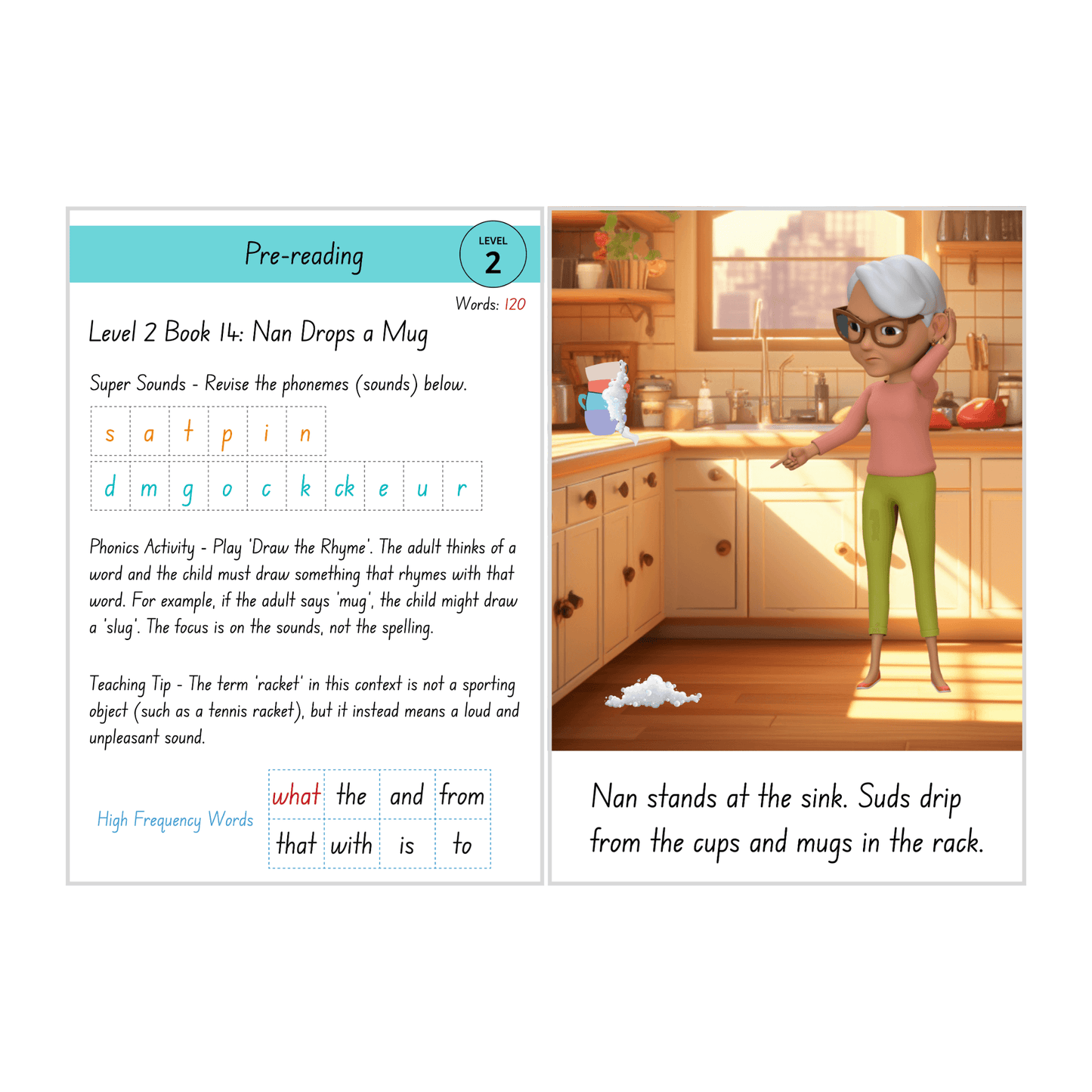 Nan Drops a Mug (Level 2 Book 14 - Fiction Series)