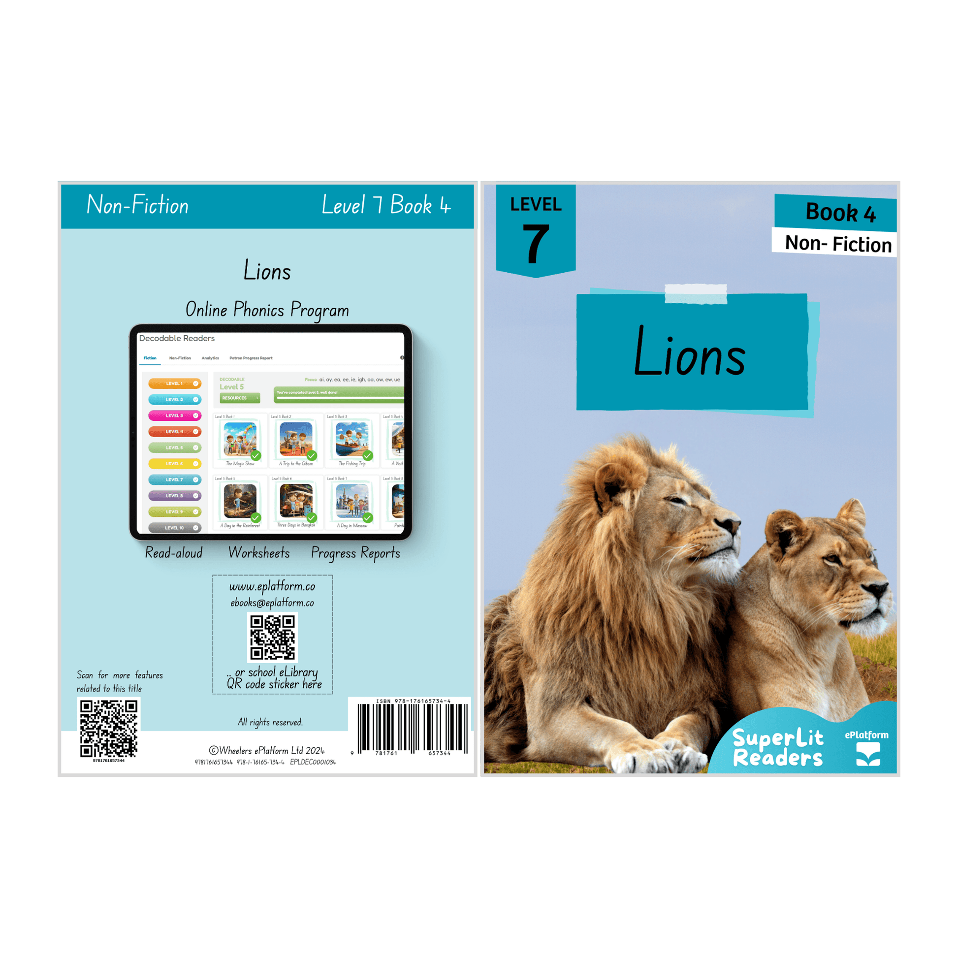 Lions (Level 7 Book 4 - Non-Fiction Series) - SuperLit Readers by EPlatform Limited