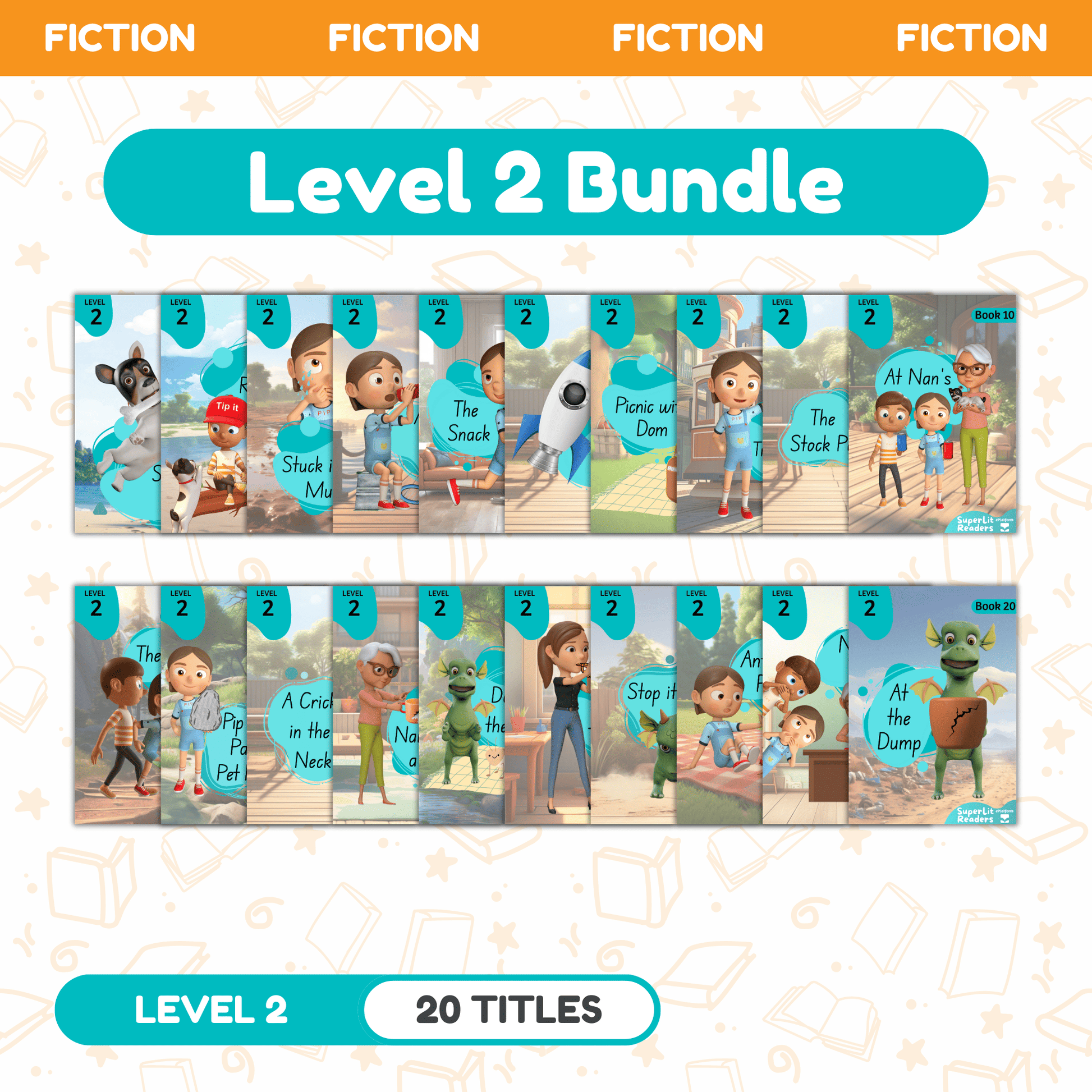 SuperLit Phonics Decodable Readers Fiction Level 2 Single Set