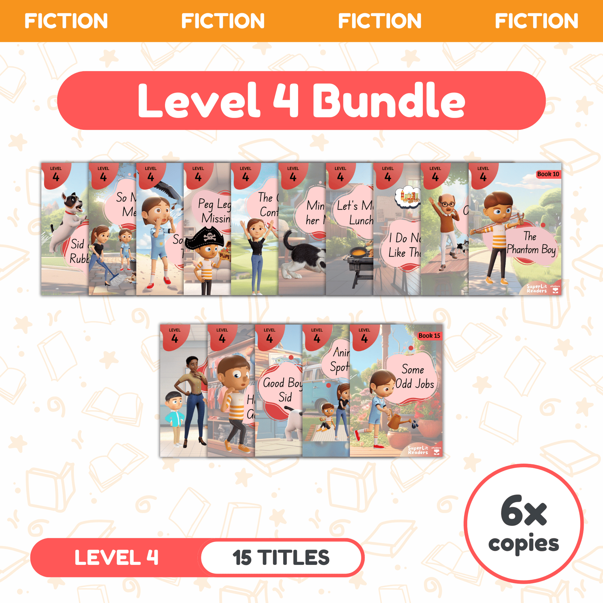 SuperLit Phonics Decodable Readers Fiction Level 4 Six Sets