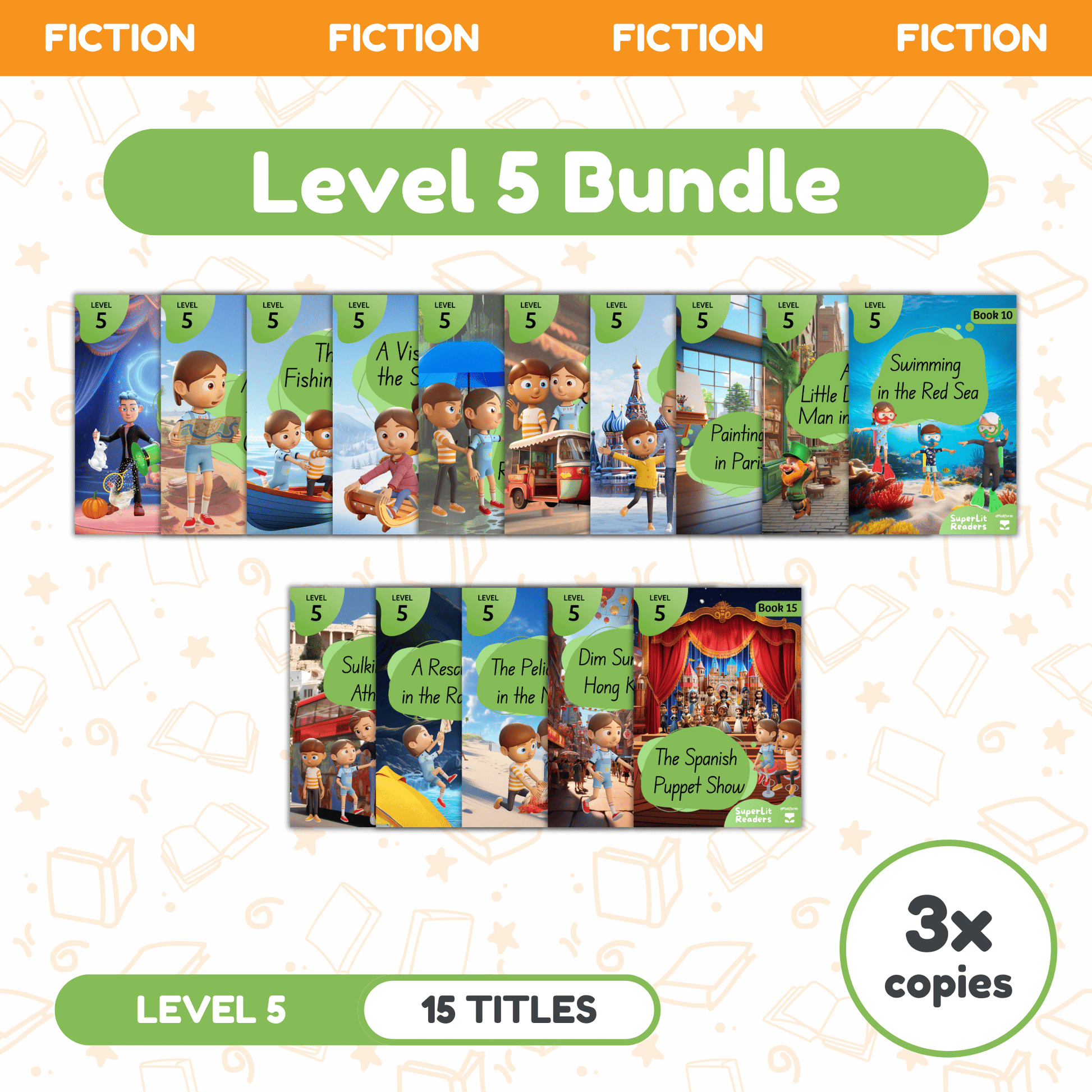 SuperLit Phonics Decodable Readers Fiction Level 5 Three Sets