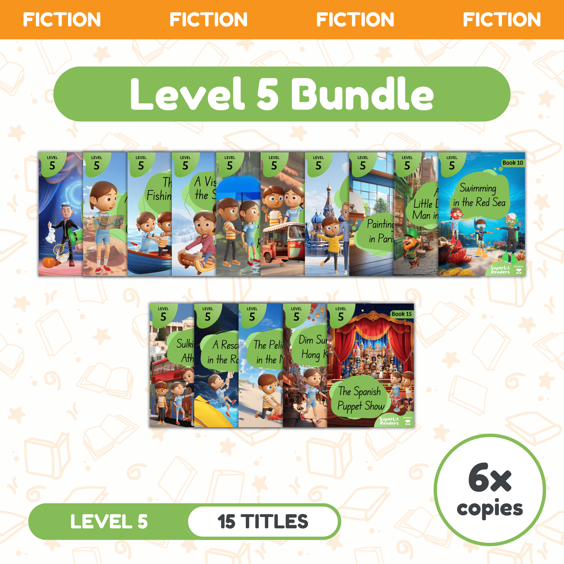 SuperLit Phonics Decodable Readers Fiction Level 5 Six Sets