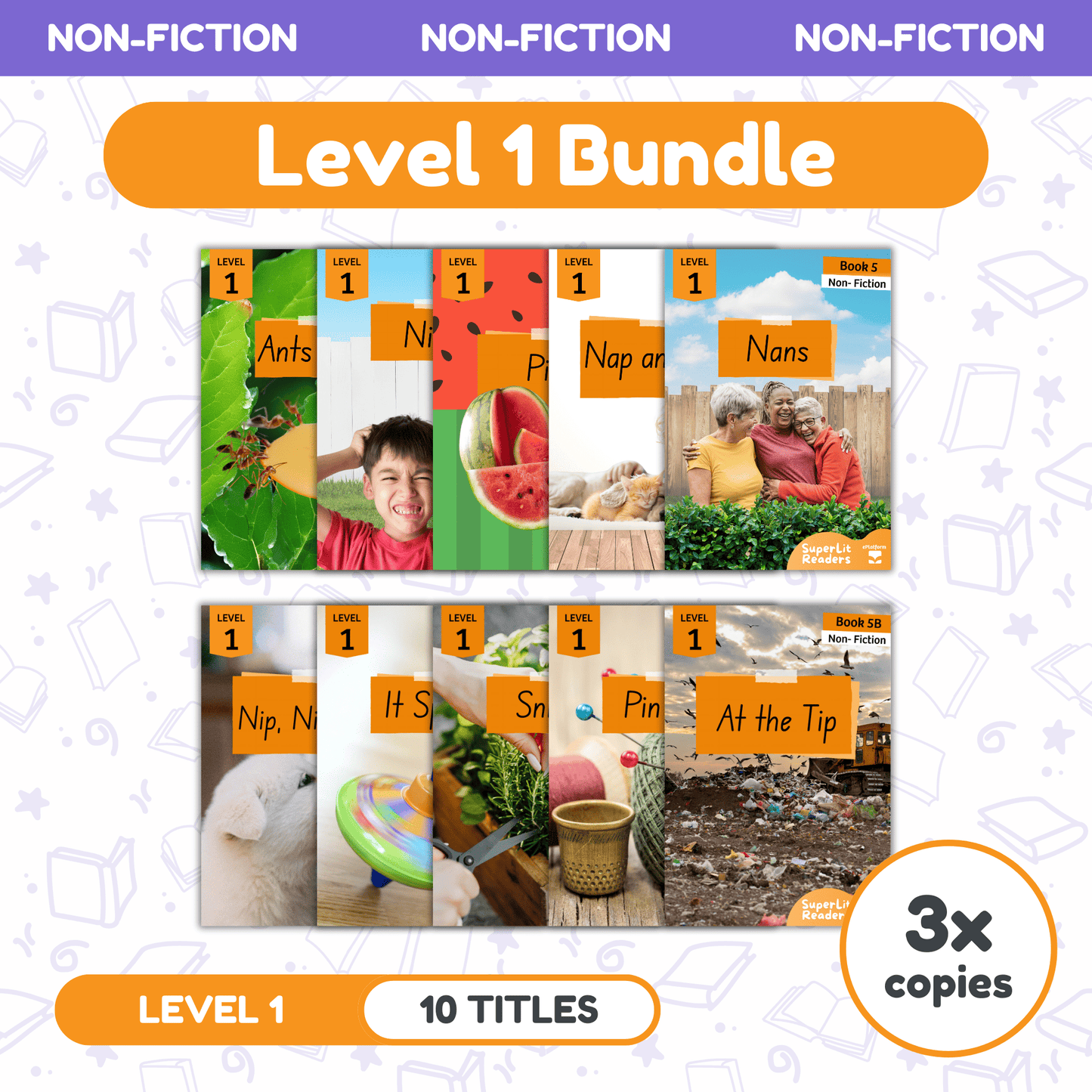 SuperLit Phonics Decodable Readers Non Fiction Level 1 Three Sets