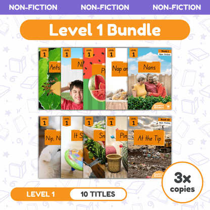SuperLit Phonics Decodable Readers Non Fiction Level 1 Three Sets
