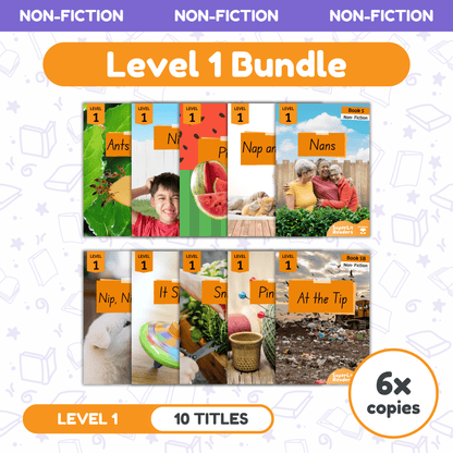 SuperLit Phonics Decodable Readers Non Fiction Level 1 Six Sets