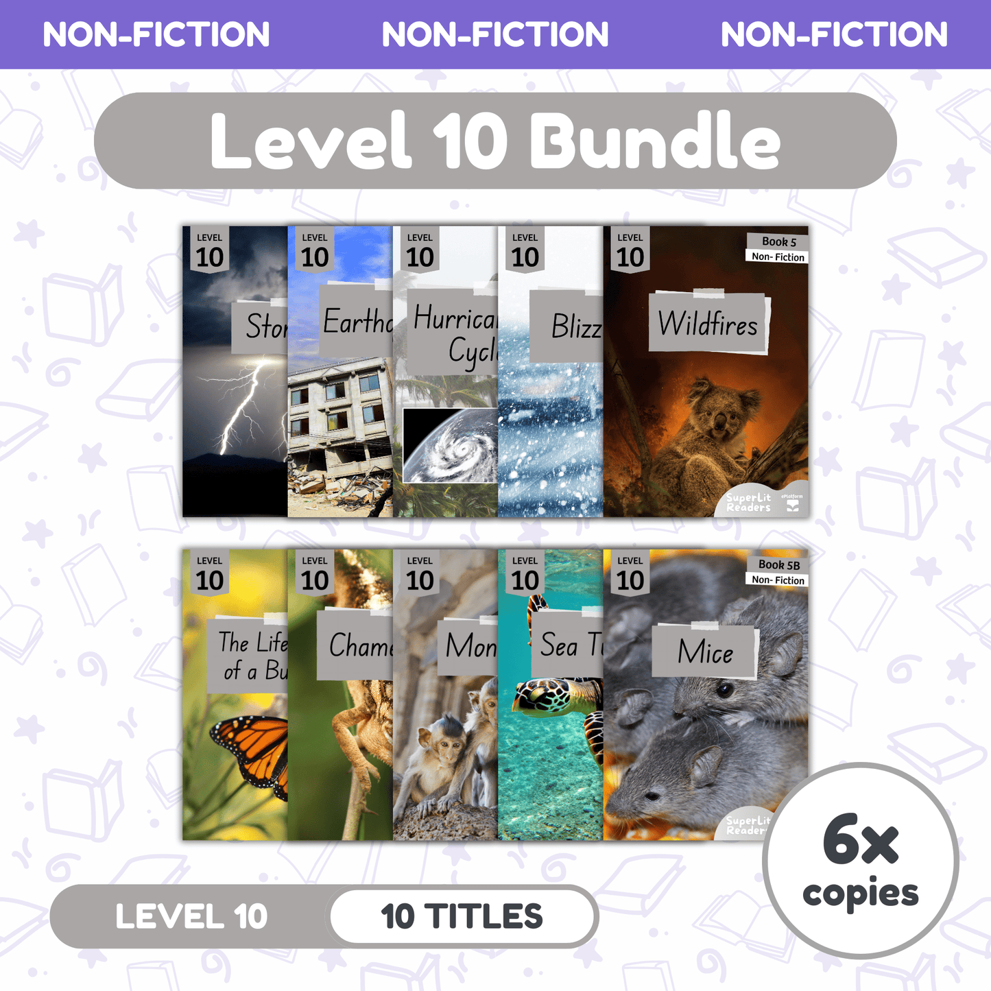 SuperLit Phonics Decodable Readers Non Fiction Level 10 Six Sets