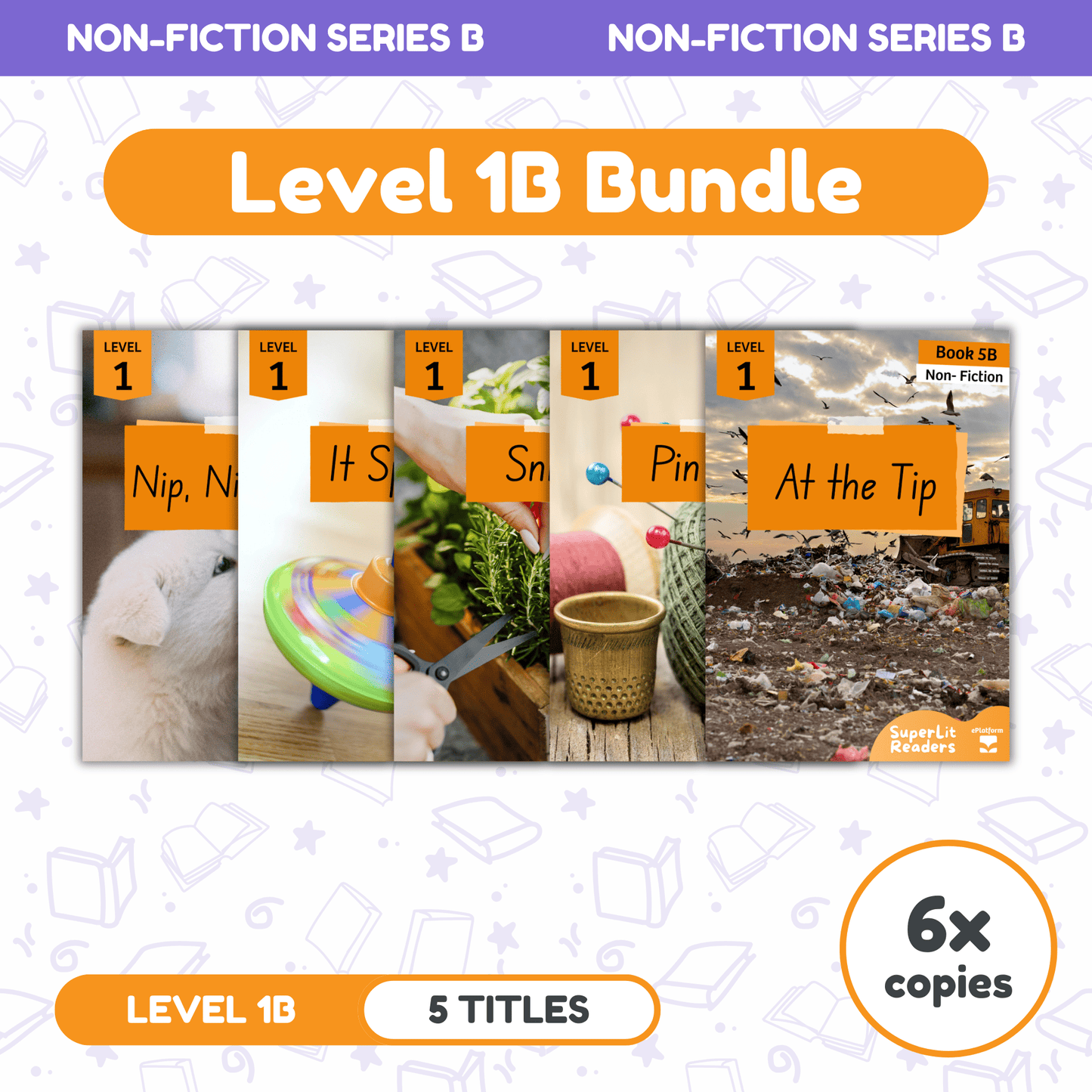 SuperLit Phonics Decodable Readers Non Fiction Level 1B Six Sets