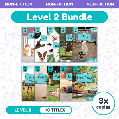 SuperLit Phonics Decodable Readers Non Fiction Level 2 Three Sets