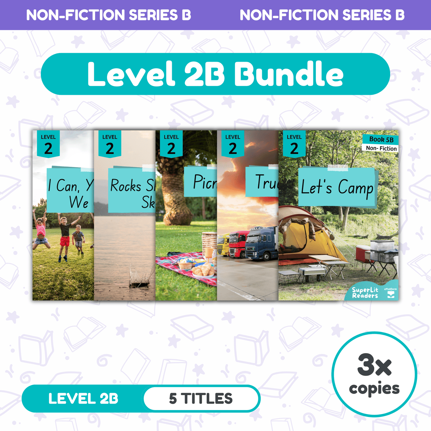 SuperLit Phonics Decodable Readers Non Fiction Level 2B Three Sets