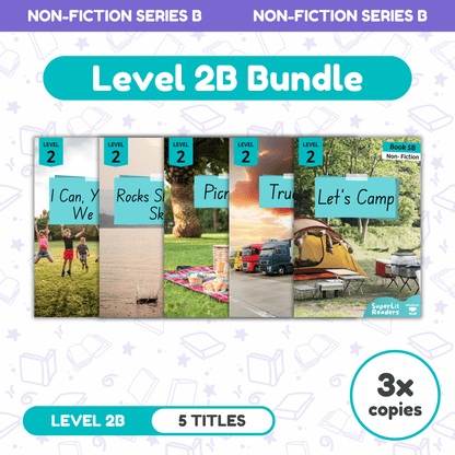 SuperLit Phonics Decodable Readers Non Fiction Level 2B Three Sets