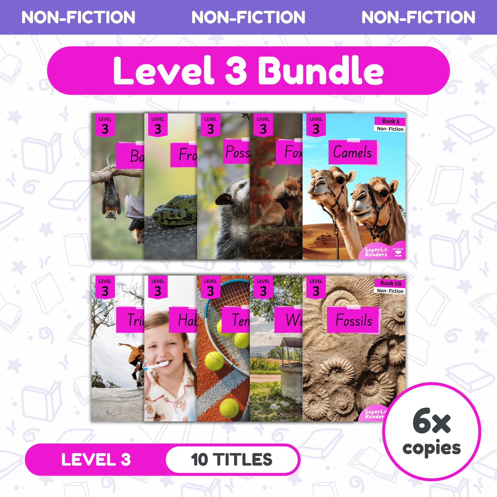 SuperLit Phonics Decodable Readers Non Fiction Level 3 Six Sets