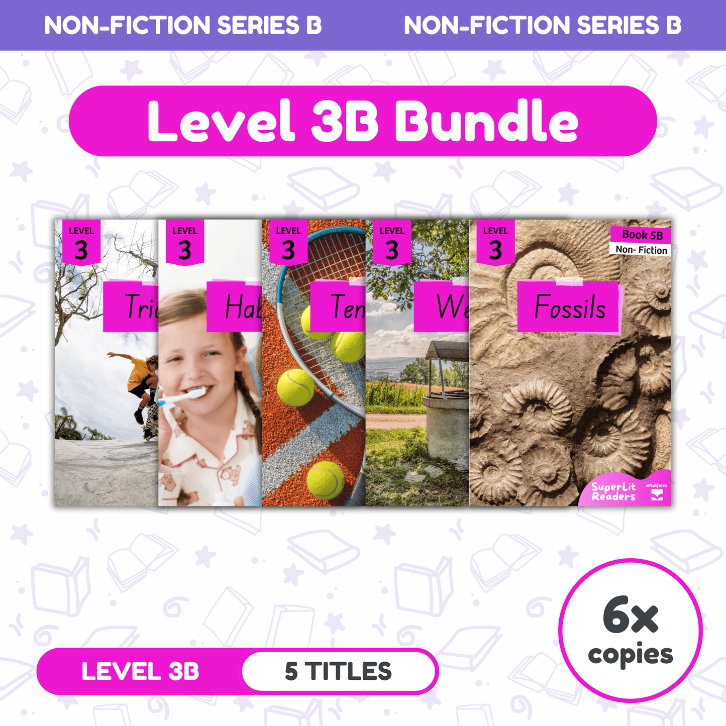 SuperLit Phonics Decodable Readers Non Fiction Level 3B Six Sets