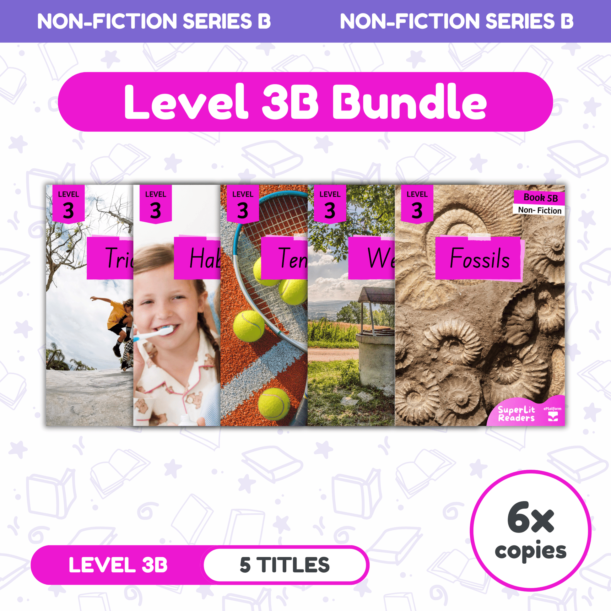 SuperLit Phonics Decodable Readers Non Fiction Level 3B Six Sets