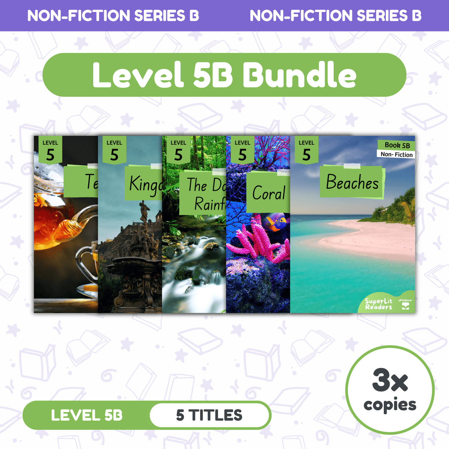 SuperLit Phonics Decodable Readers Non Fiction Level 5B Six Sets