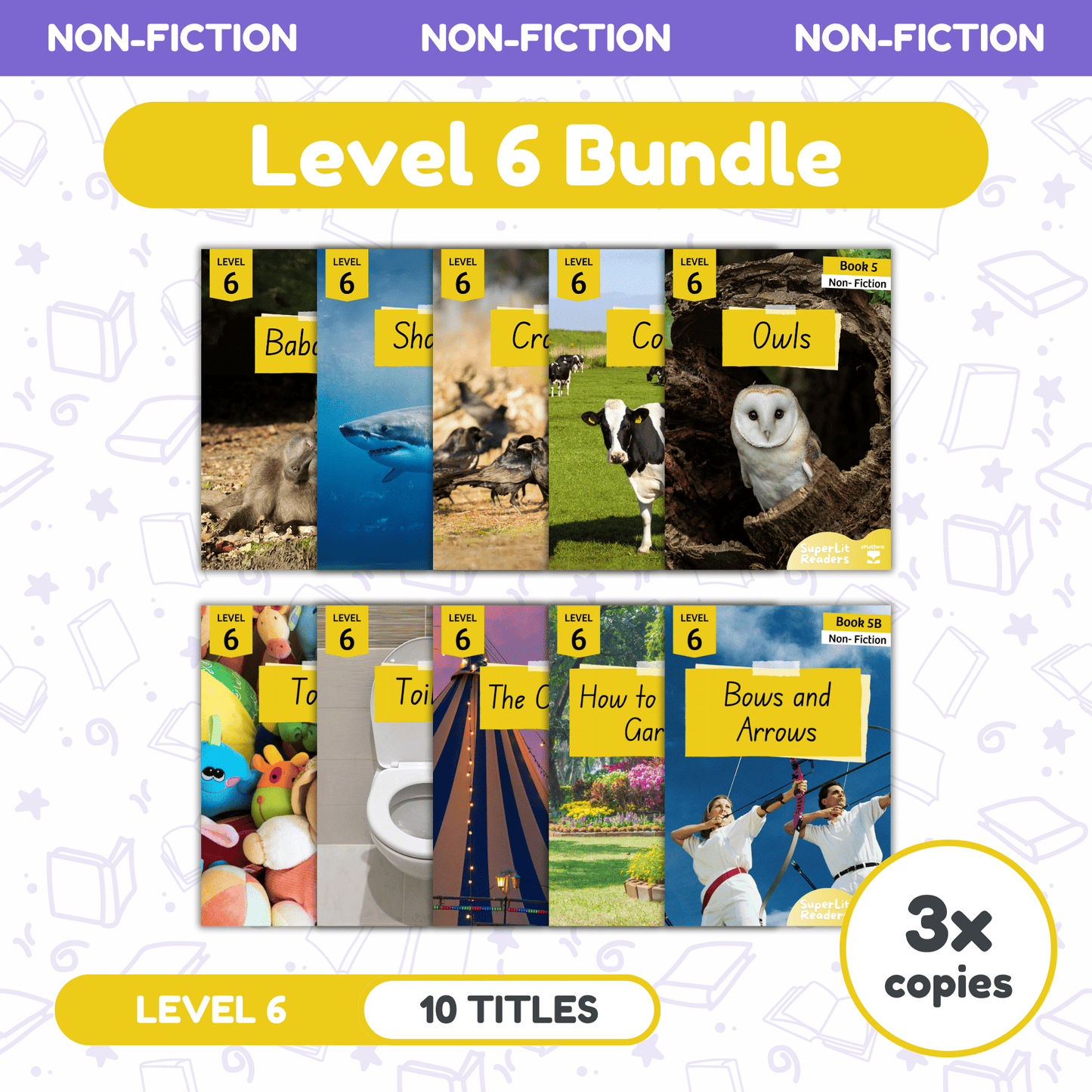 SuperLit Phonics Decodable Readers Non Fiction Level 6 Three Sets