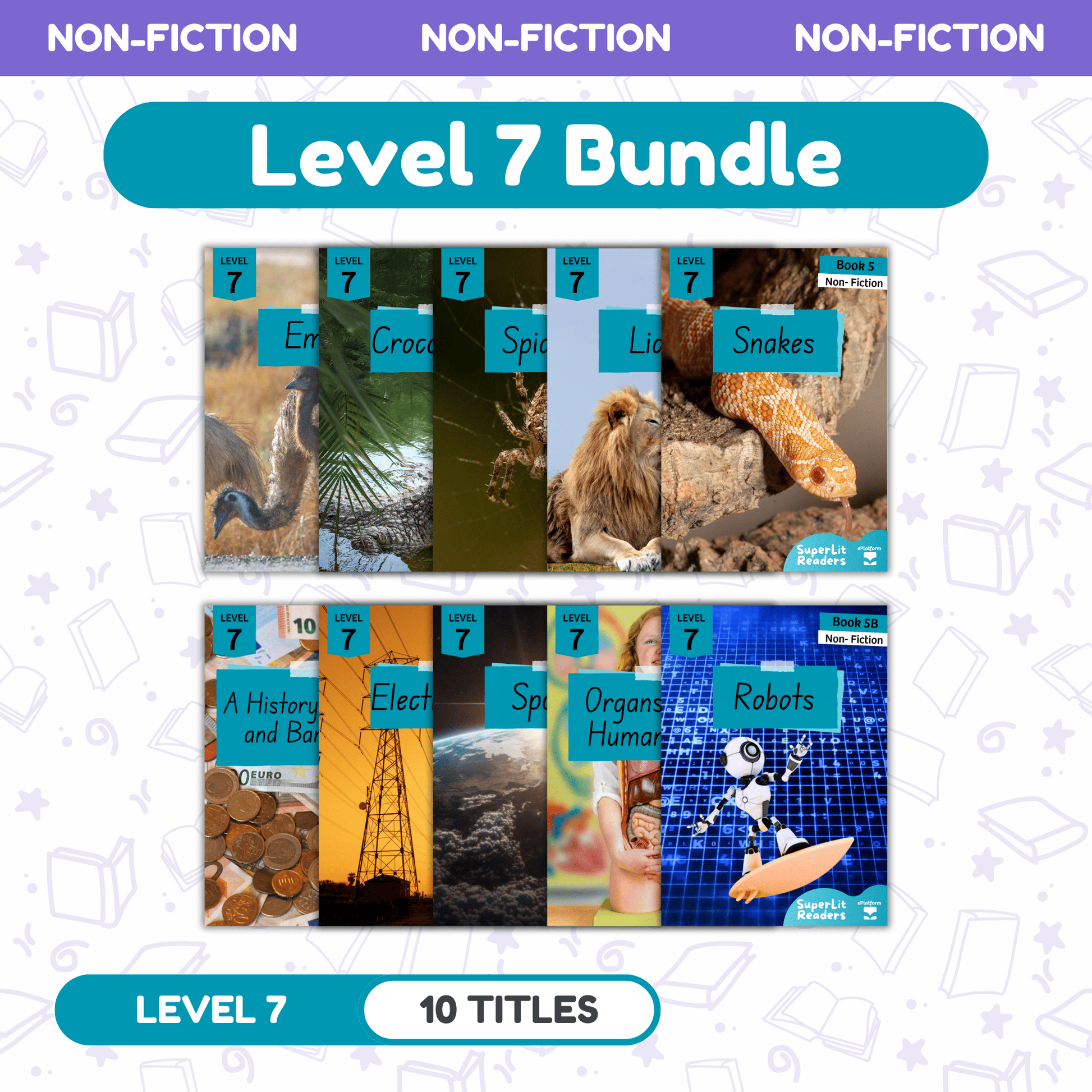 SuperLit Phonics Decodable Readers Non Fiction Level 7 Single Set