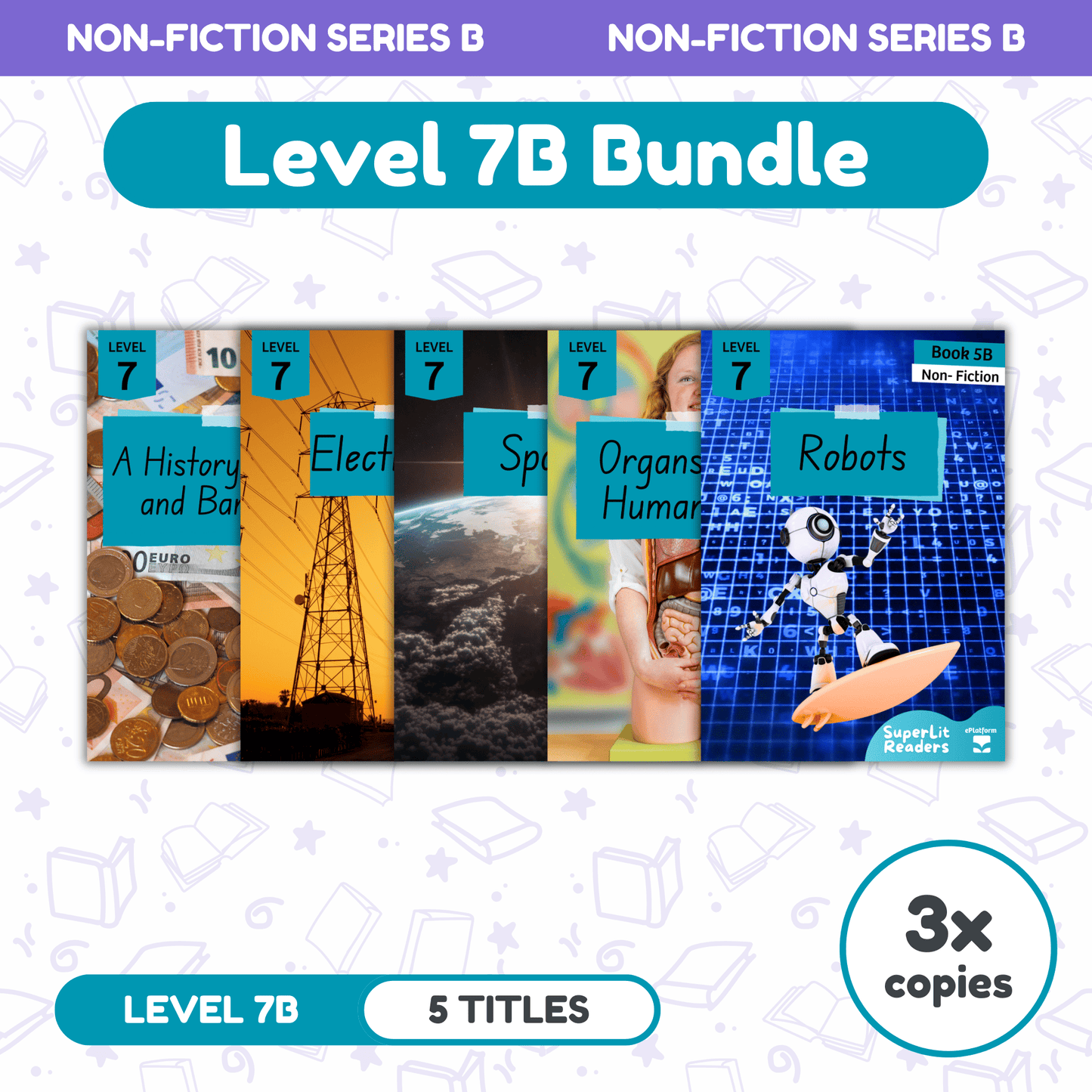 SuperLit Phonics Decodable Readers Non Fiction Level 7B Three Sets