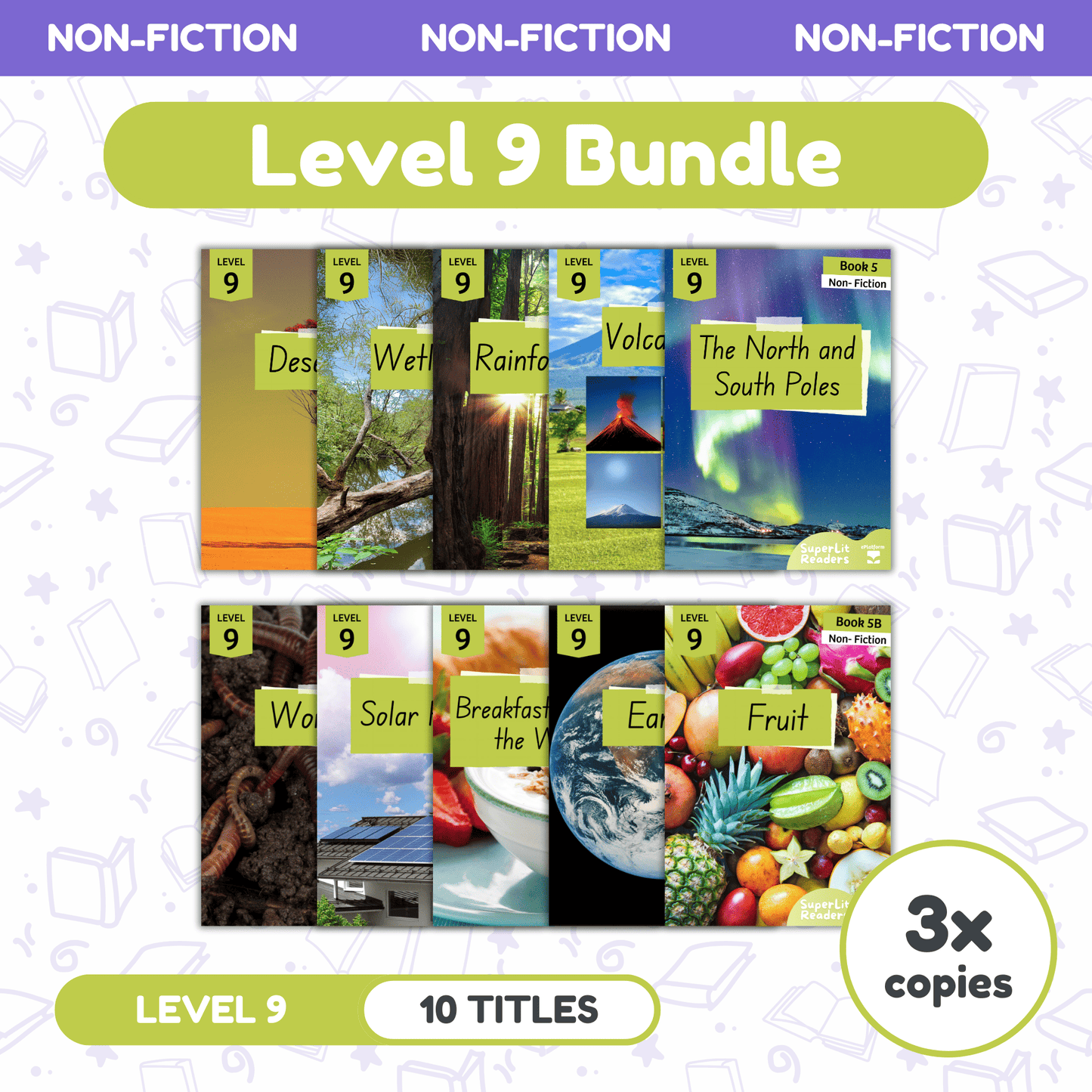 SuperLit Phonics Decodable Readers Non Fiction Level 9 Three Sets