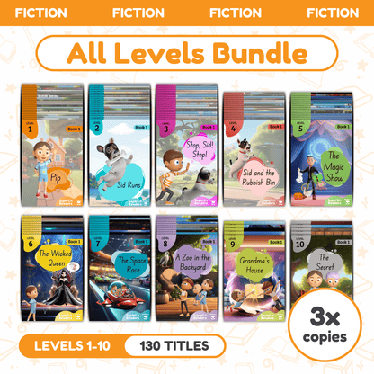 SuperLit Phonics Decodable Readers Fiction All Levels Three Sets