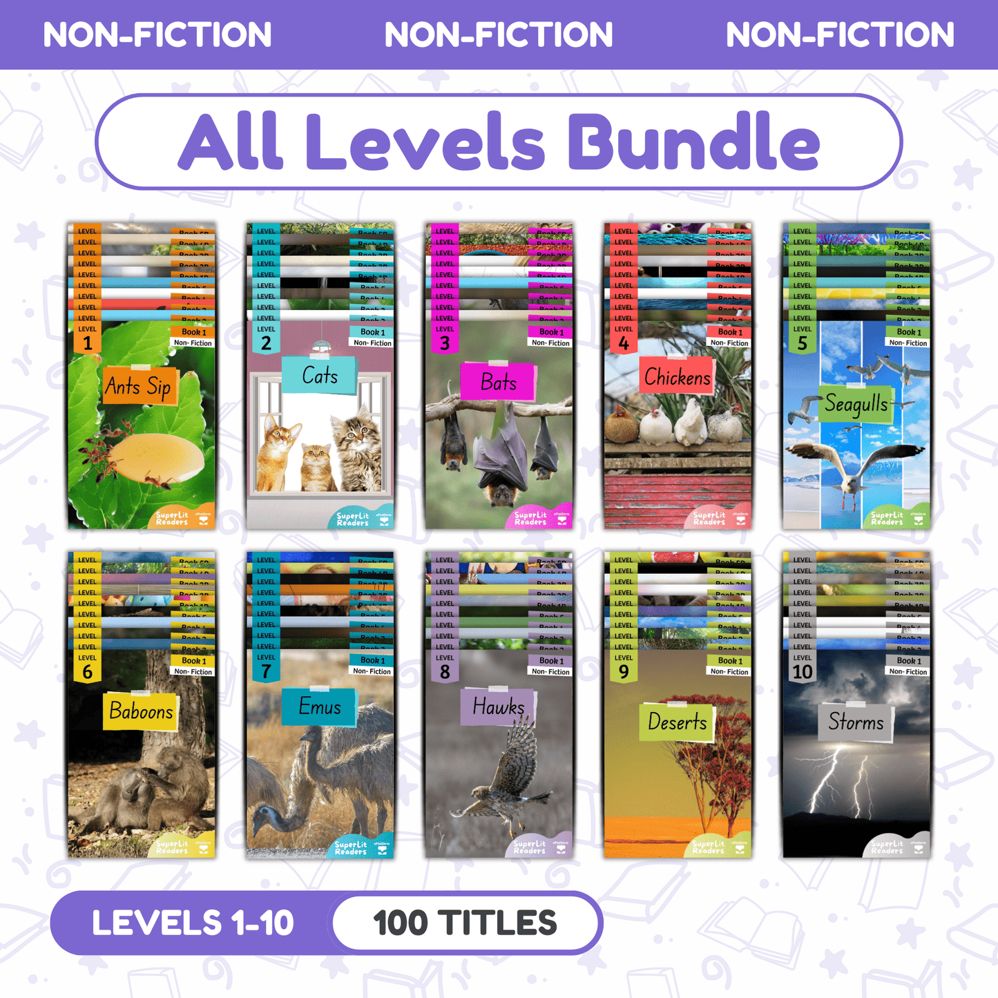 SuperLit Phonics Decodable Readers Non-Fiction All Levels Single Set