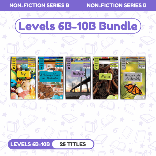SuperLit Phonics Decodable Readers Non-Fiction Series B Levels 6B-10B Single Set