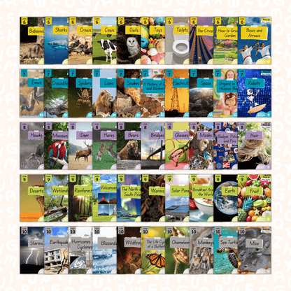 SuperLit Phonics Decodable Readers Non-Fiction Levels 6-10 Book Covers